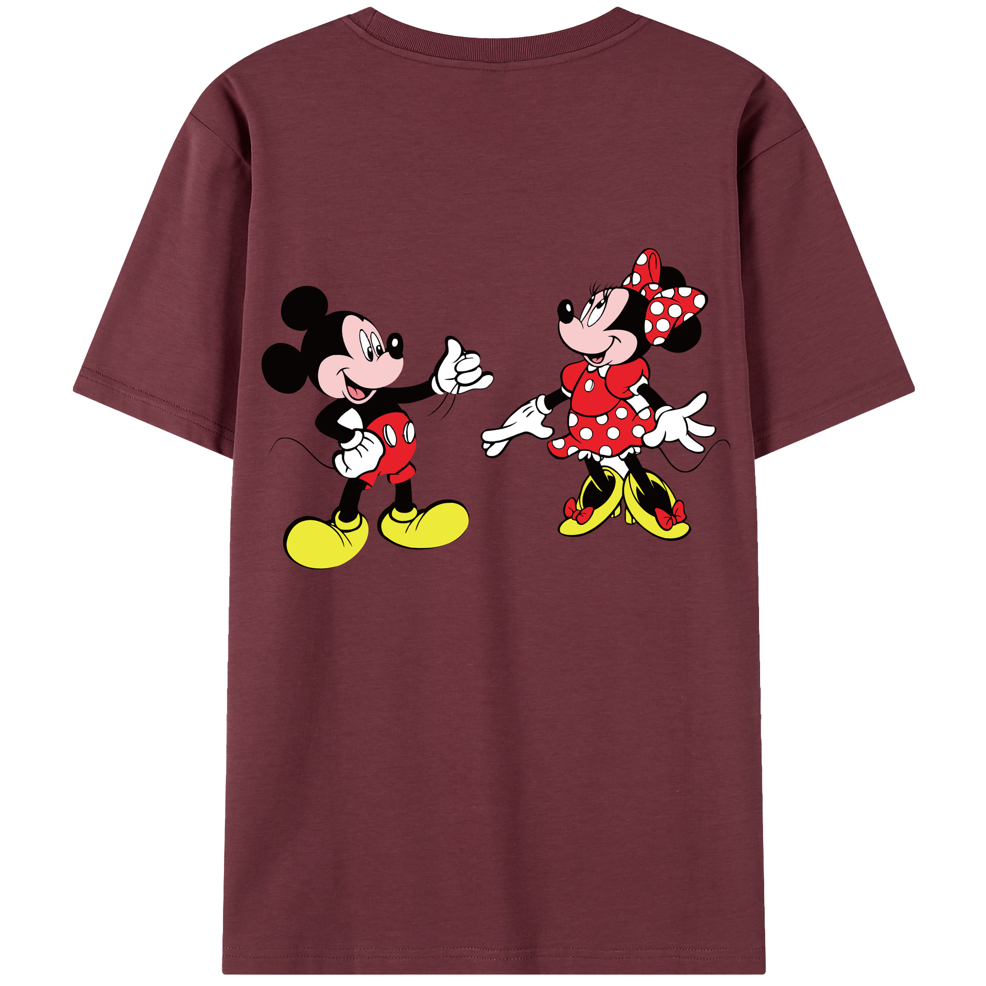 （画像用） ミッキーマウス Mickey Mouse 綿100％半袖Tシャツ（背面プリント）